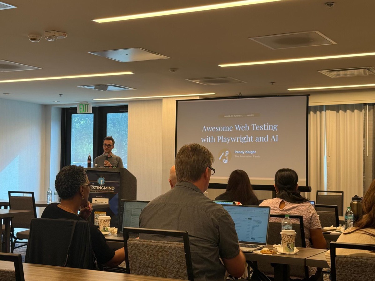 Photo: the hands-on tutorial, Awesome Web Testing with Playwright and AI